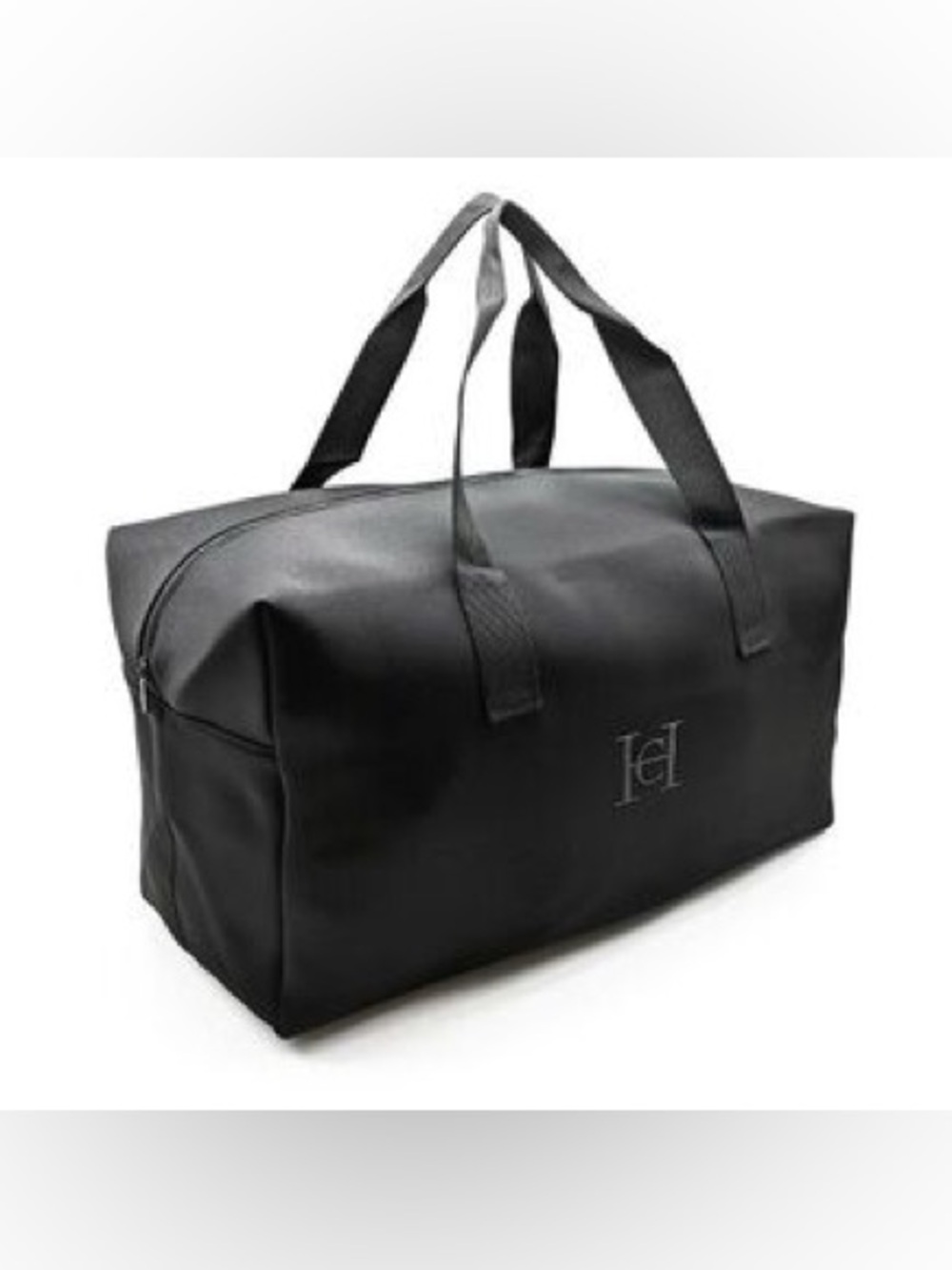 Carolina Herrera CH Black Weekender Duffle Bag | Travel Gym Overnight Bag | OS